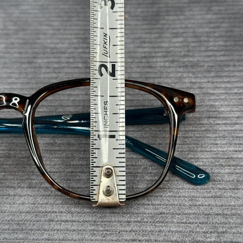 Zenni Optical Tortoiseshell Teal Square Y2K Eyeglasses Frames 4443425 Vtg